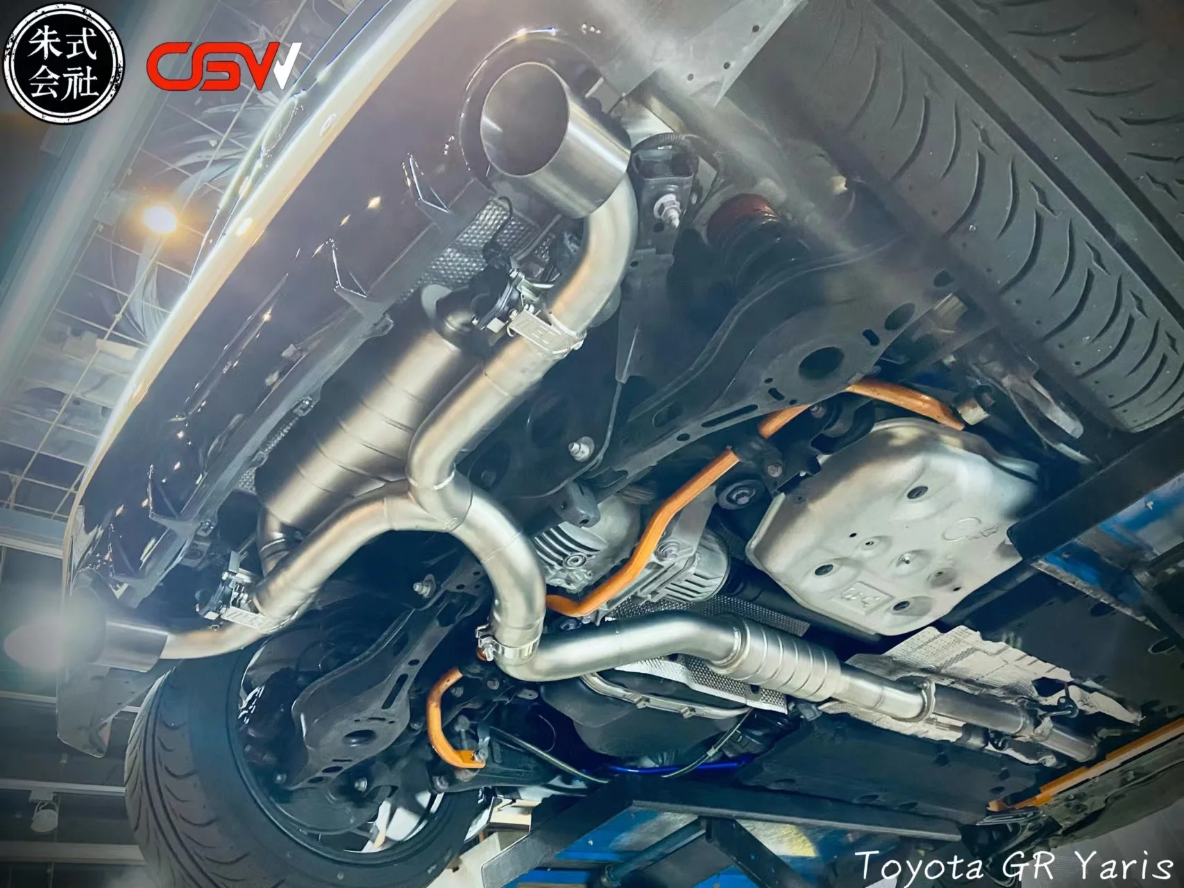 CGW トヨタ GRヤリス用 可変バルブ付き エキゾーストマフラーパイプ