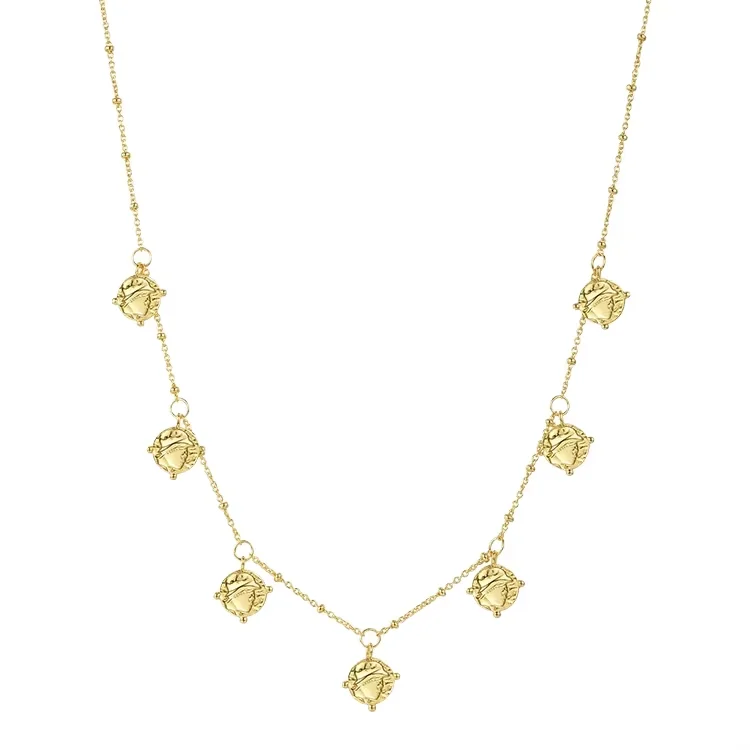 Luxury Peach Heart Brass Zircon Necklace