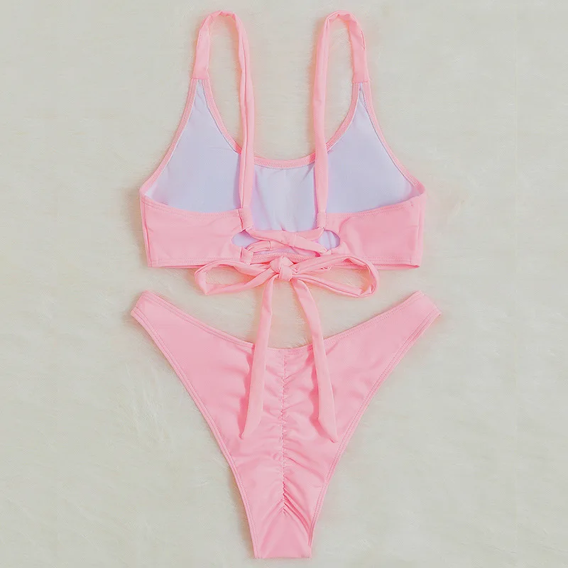 Tw9203782 2022 New Design Pink Swimwear Women Uderwire Push Up Bikinis