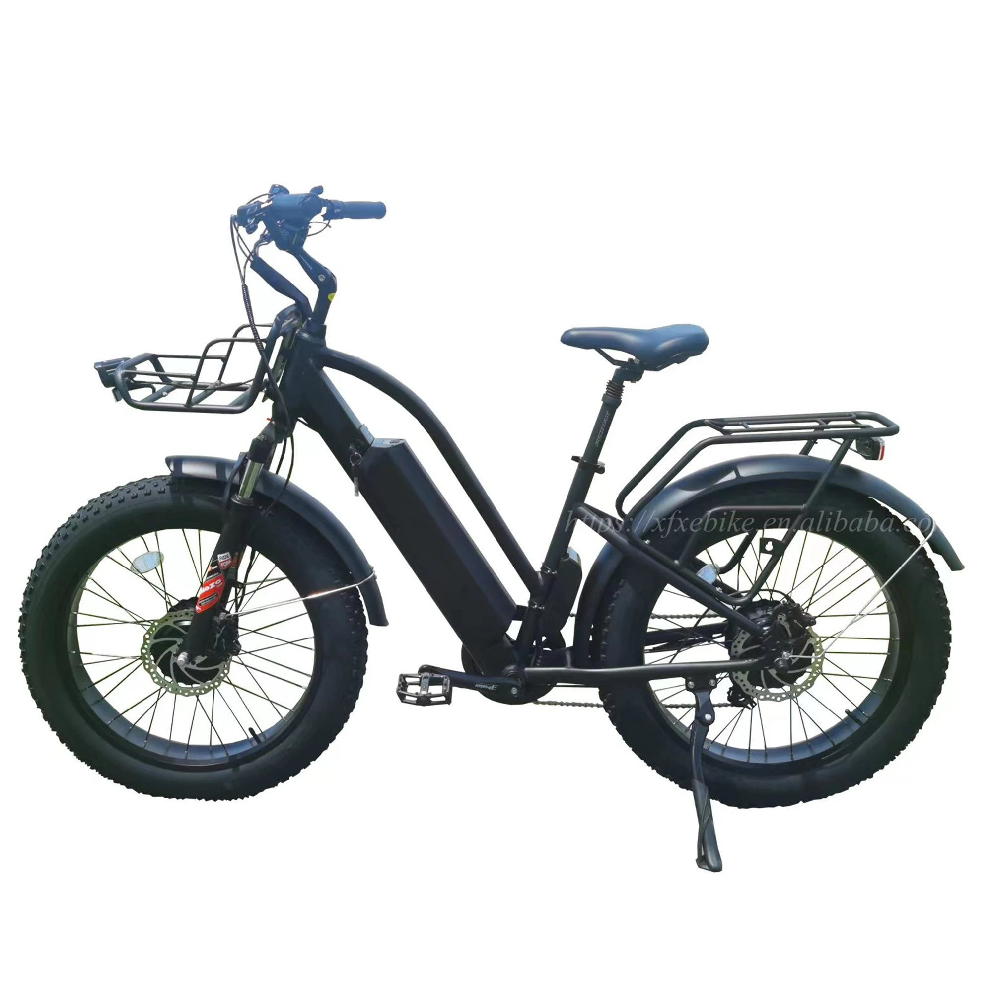 Dual Motor F 500w / R 750w Powerful Electric Mountain Bike Step Thru Fat Electronic Bicycle MTB E-bike For Adults