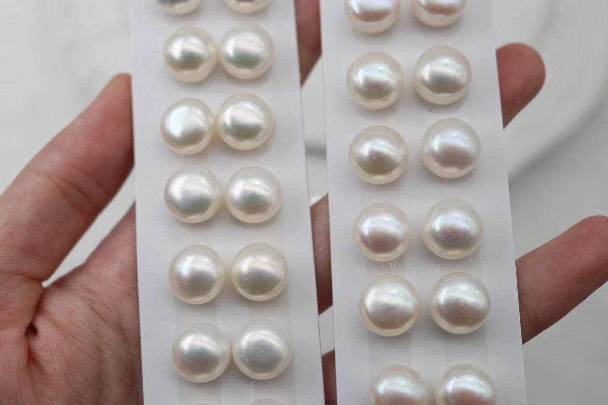 High Quality No Hole 1113mm Button Shape Bread Pearls Loose Pearls