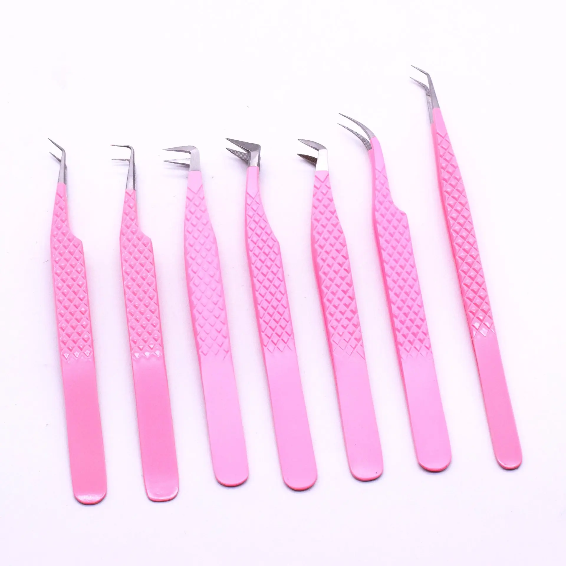 Janajnv Nano Fiber Tip Eye Volume False Lash Tweezers With Private