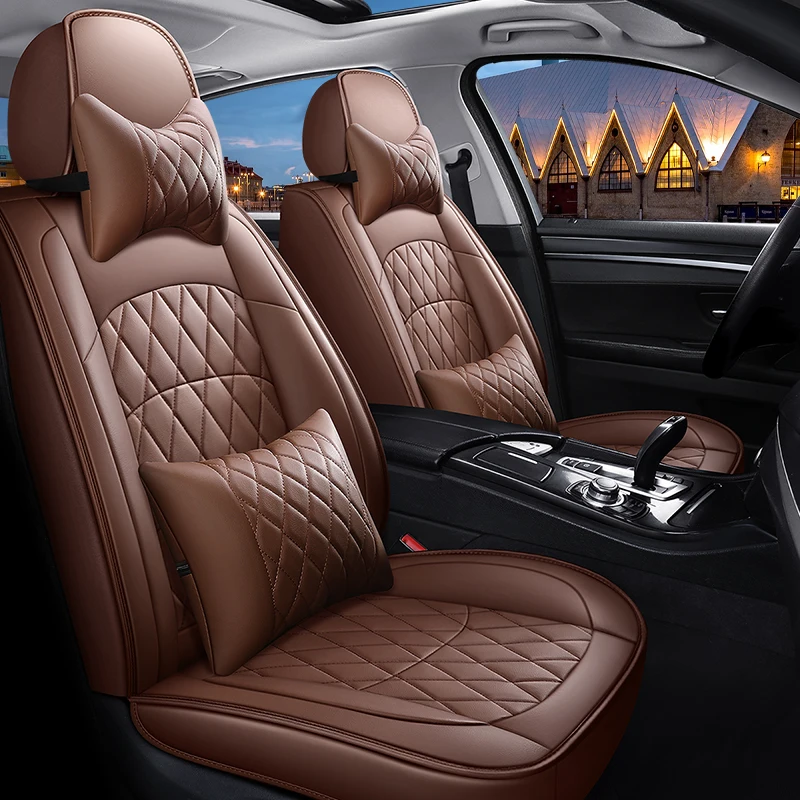High Quality Pu Leather Waterproof Car Seat Protector Universal Vehicle Cushion Fits Most Automotive Custom Logo for VW Polo