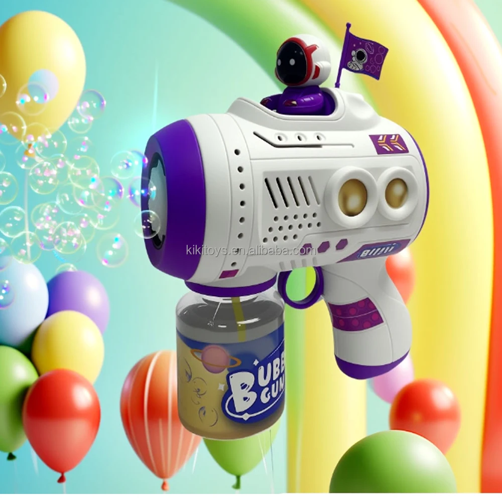 KK Unisex 8-Hole Automatic Bubble Gun Soap Luxury Blue Summer Outdoor Toy Electric Kid's Bubble Maker Hot Sale Wholesale