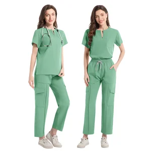 Korean-Style Ankle Pants for Men and Women Nurse Student Doctor Work Clothes Dental Brush Hand Scrub Sets Hospital Uniforms