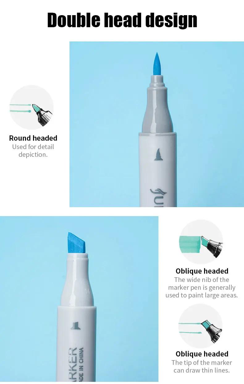 Wholesale Multicolored Permanent Alcohol Marker Pen Different Set Art