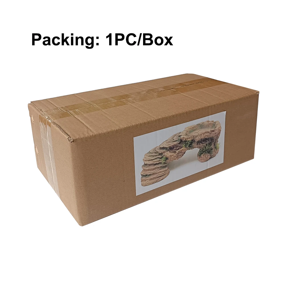 Reptile Hideout Box Resin Tree Trunk Hide Cave Box Turtle Habitat