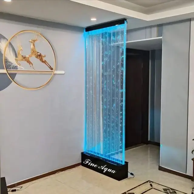 Customized Design RGB LED Light Large Indoor Decorative Bubble Wall Panel Acrylic Water Bubble Wall