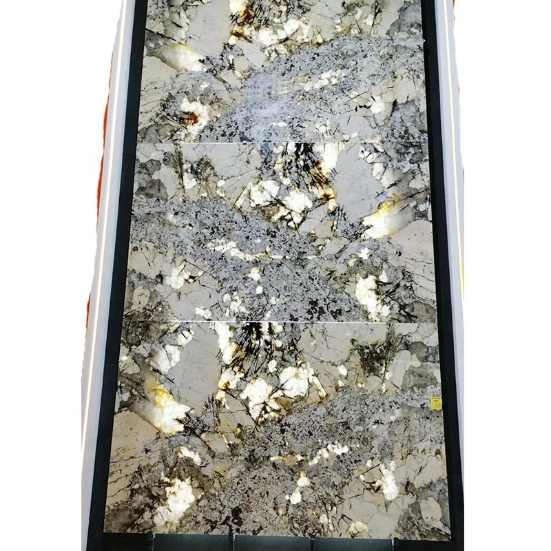 A Grade Exotic White Pandora Granite Background Wall Decoration for Hotel Stone Tiles for Living Room Decoration