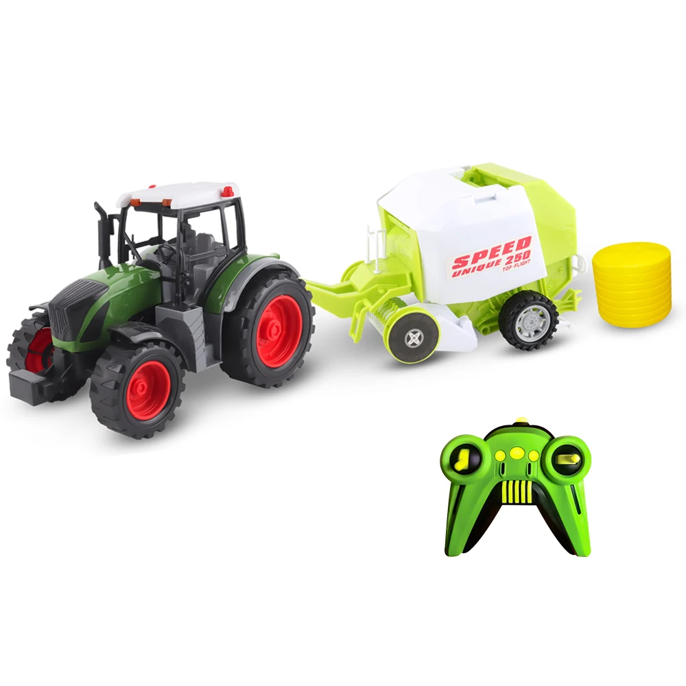 1/10 Scale 27MHZ 4CH RC Farmer Truck Model Car Toys Electronic Remote Control Big Wheels Dump  Tractor Farm Vehicle Toy for Kids