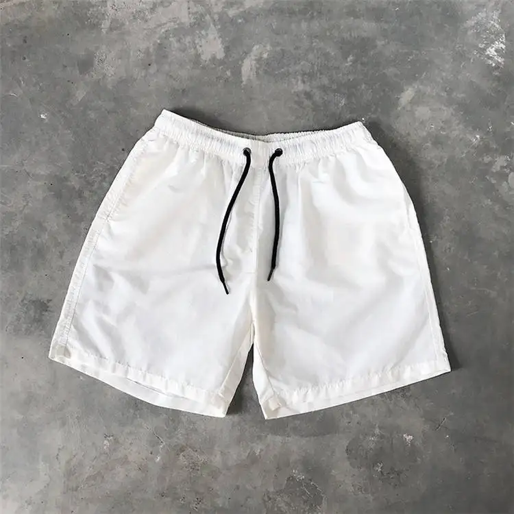 3D custom men printed pants summer pure color beach wear wholesale loose men's swimming shorts with pocket45_voghion.com