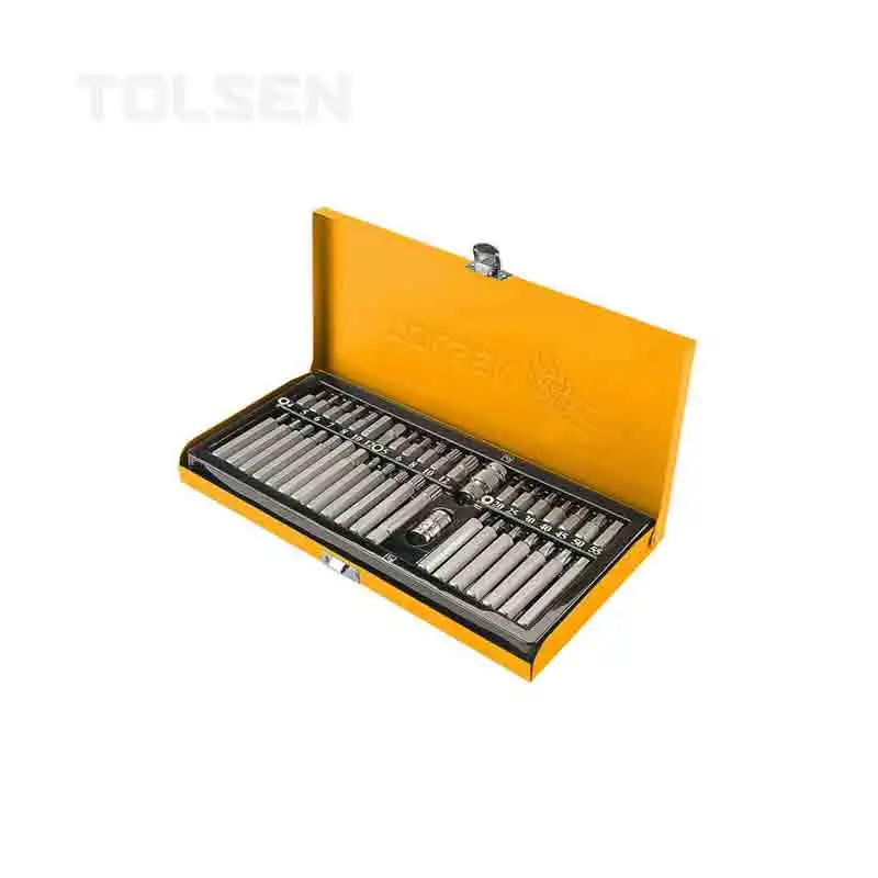 TOLSEN 20385 – 40pcs Corrosion-Resistant Torx Bit Screwdriver Set