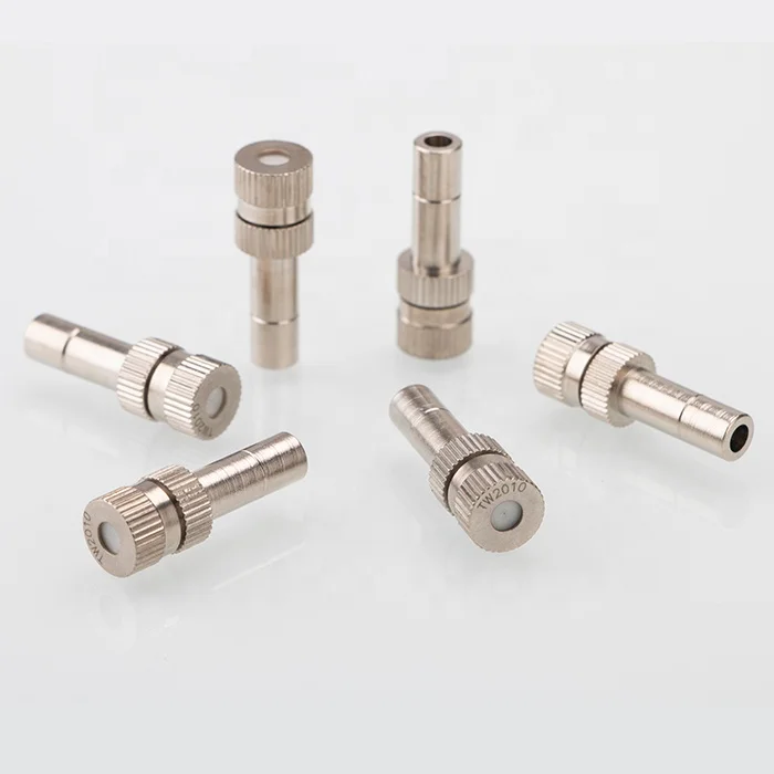 Low Pressure Cooling Dedusting Micro Water Atomizing Nozzle Quick Plug Two/three Section Greenhouse Misting Fog Jet Nozzles