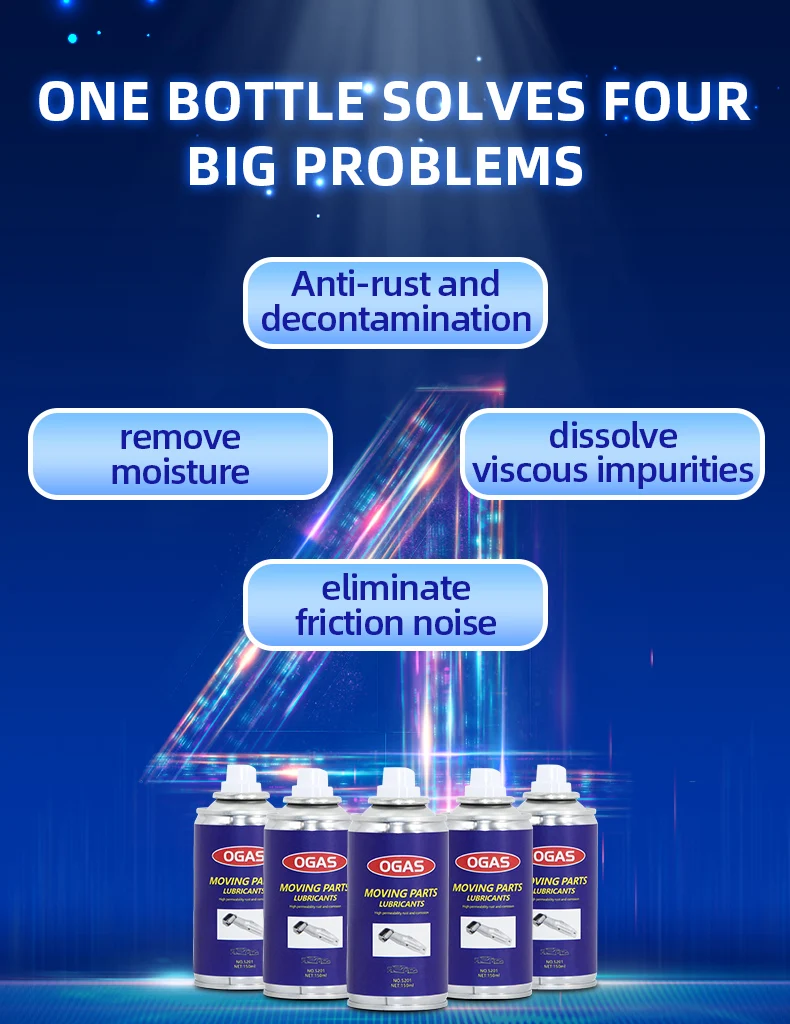 Aerosol Rust Removal Derust Lubricating Spray Grease Lubricant Anti