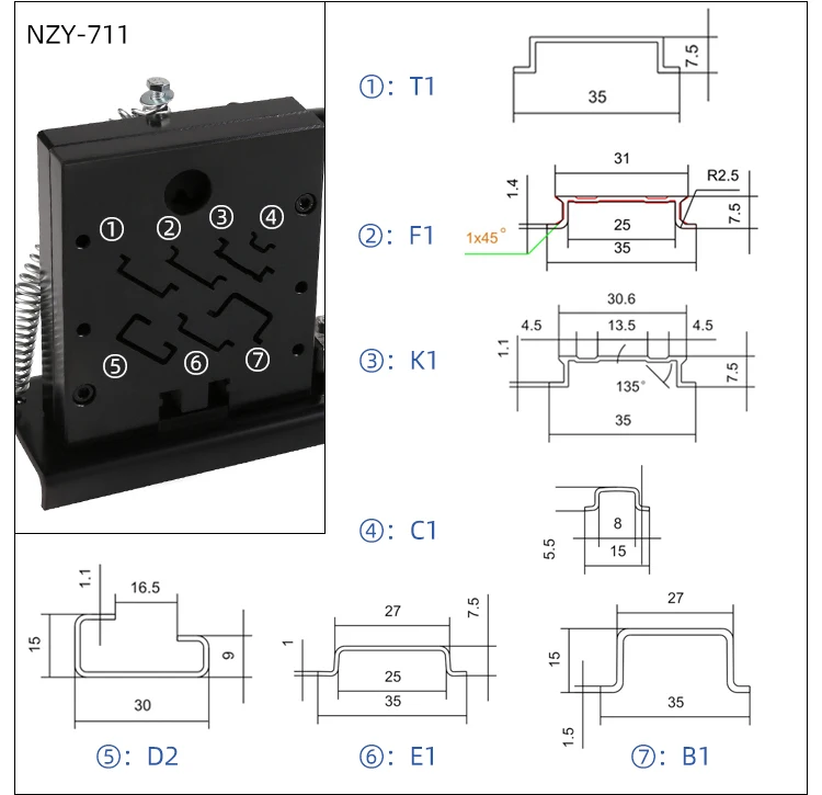 Steel And Aluminum Din Rail Cutting Tools With Ruler Easy Cut With