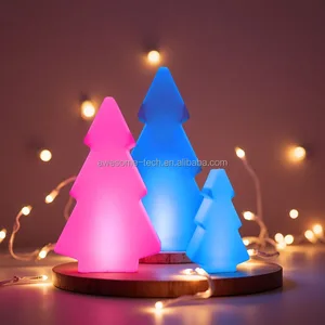 Home Decor White Plastic Christmas Tree LED Luminous Holiday Indoor Plastic Item for Christmas
