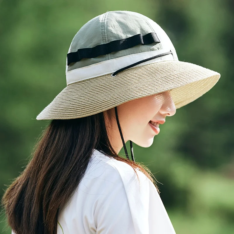 Naturehike UPF 50+ Sunscreen Bucket hat contrasting colors braided fisherman hat anti sun outdoor Cap