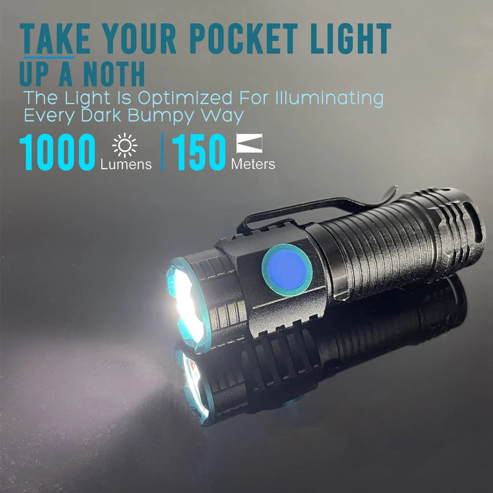 Waterproof 1000 LM XHP50 Aluminium MINI USB C Rechargeable Portable LED Flashlight Self Defense Keychain Tactical Flashlight details