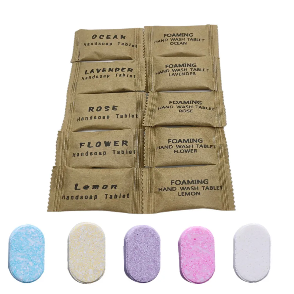 Private Label Effervescent Tablet Solid Hands Liquid Cleaner Foaming Hand Wash Tablets Soap Hand Wash