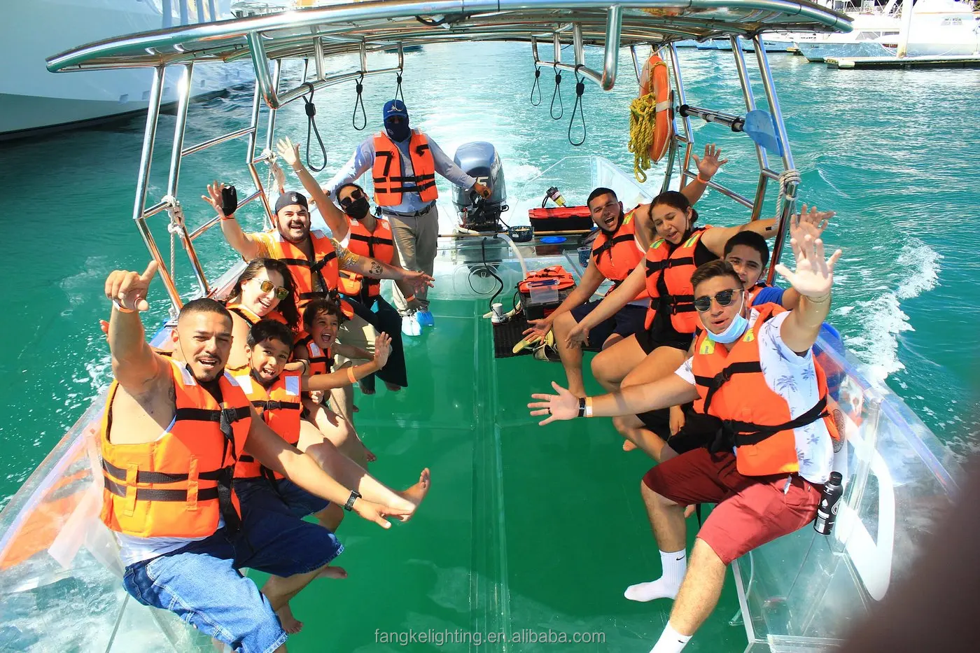 Fangke 6m Transparent Glass Bottom Boat With 40hp Motor Buy Glass