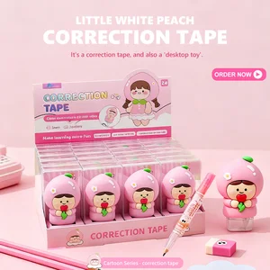 Cute Girl Design Correction Tape - Single PET Box Packaging for School Office