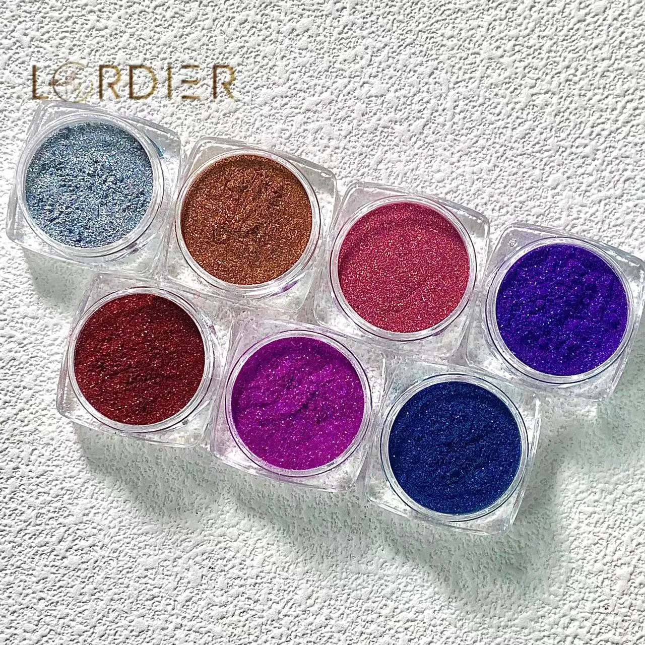Acrylic Powder Multi Color Fashional Mirror Effect Aluminium Powder Colorful Holographic Powder Cat Eye Nail Polish