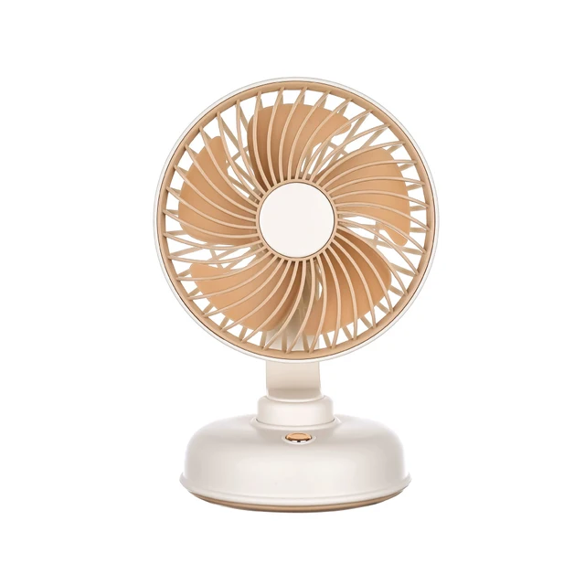 2024 New Design USB Rechargeable Small Size 3 Speeds Adjustment Table Fan with Battery