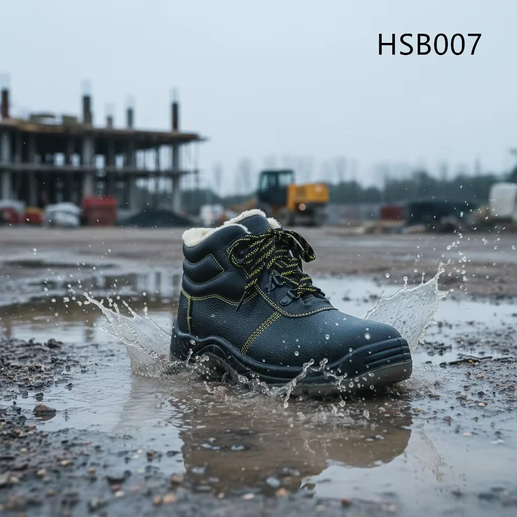 YWX, Teherautó-sofőröknek szánt acélorrú, valódi gyapjúbéléses biztonsági csizmák, gyári szállítás, sav- és lúgálló talpbetéttel ellátott meleg tartó munkacipők HSB007