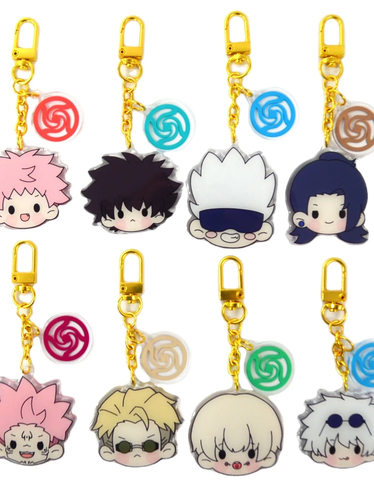 17 Styles Anime Jujutsu Kaisen Keychain Key Ring Acrylic Pendant ...