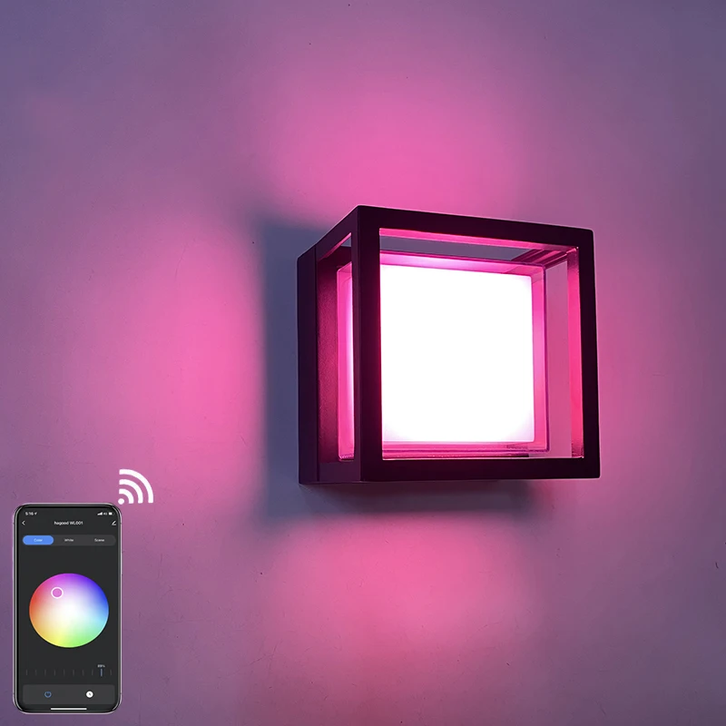 product 10w tuya app control waterproof led wall light for home office garden decoration modern decorative indoor outdoor lighting-37