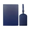 azul oscuro (funda para pasaporte+etiqueta de equipaje)