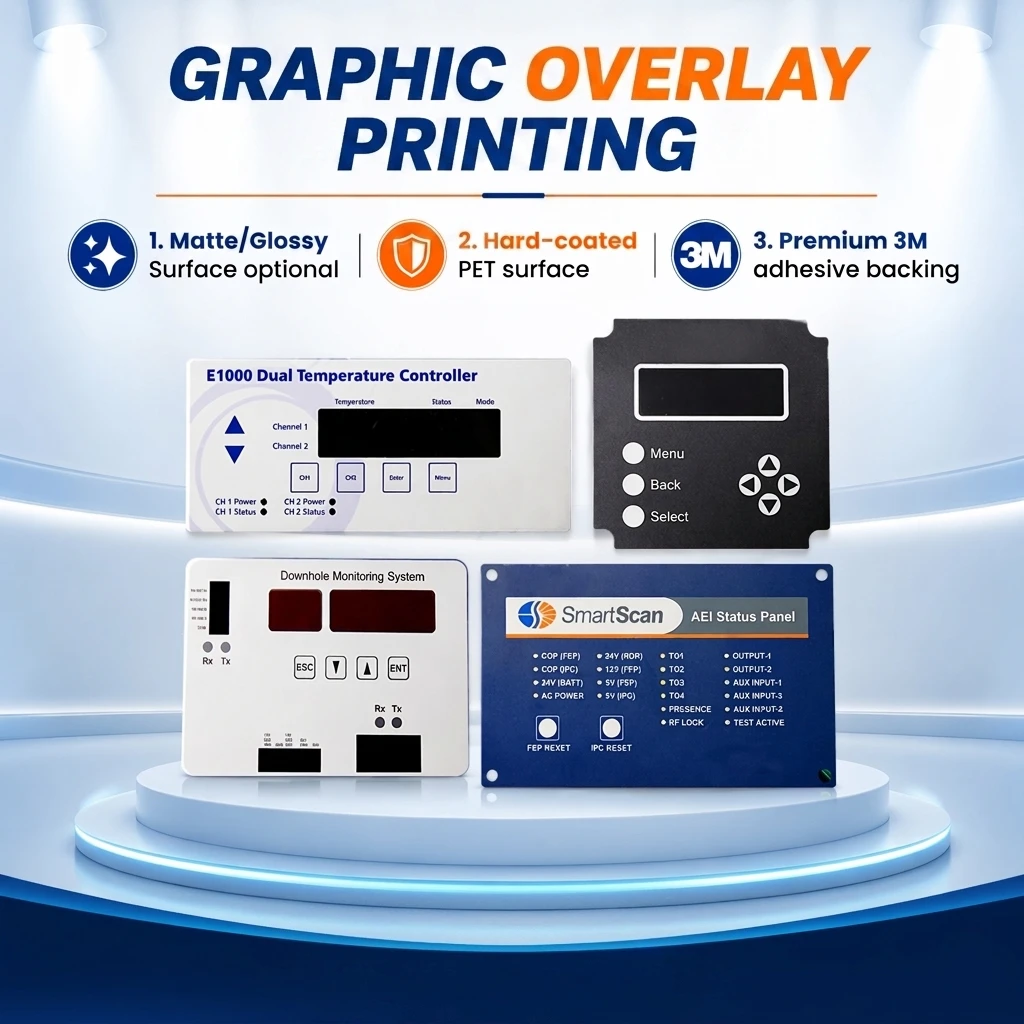 Embossed Tactile Button Membrane Keypad with F150 PET Graphic Overlay