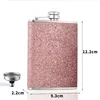 8oz pink glitter leather + funnel