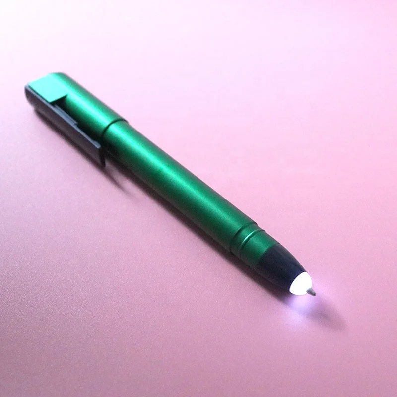 Multifunctional 4 in 1 Phone Holder Stylus Light up Pen with Company logo