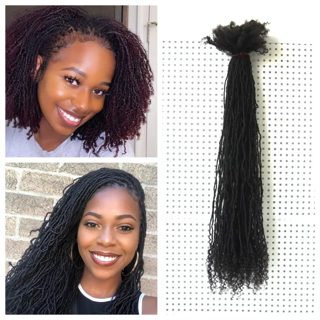KAMA Super Soft Brazilian Remy Hair Micro Locs Easy Install Interlock Permanent Dreadlock Extensions Sister Locs