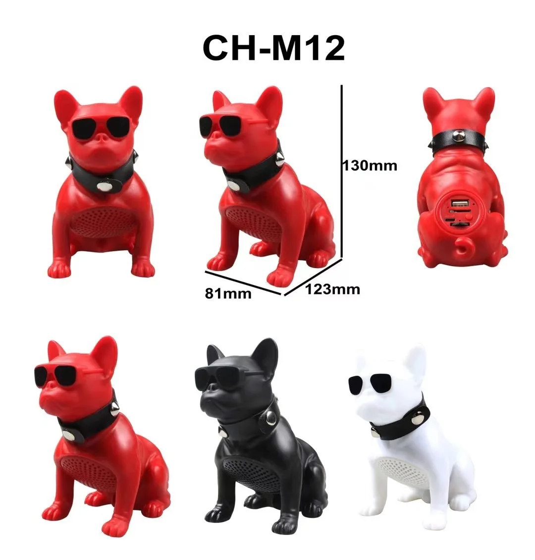 犬型ワイヤレススピーカー CH-M11M CH-M11M ポータブルBluetoothスピーカー カラフルLEDライト付き