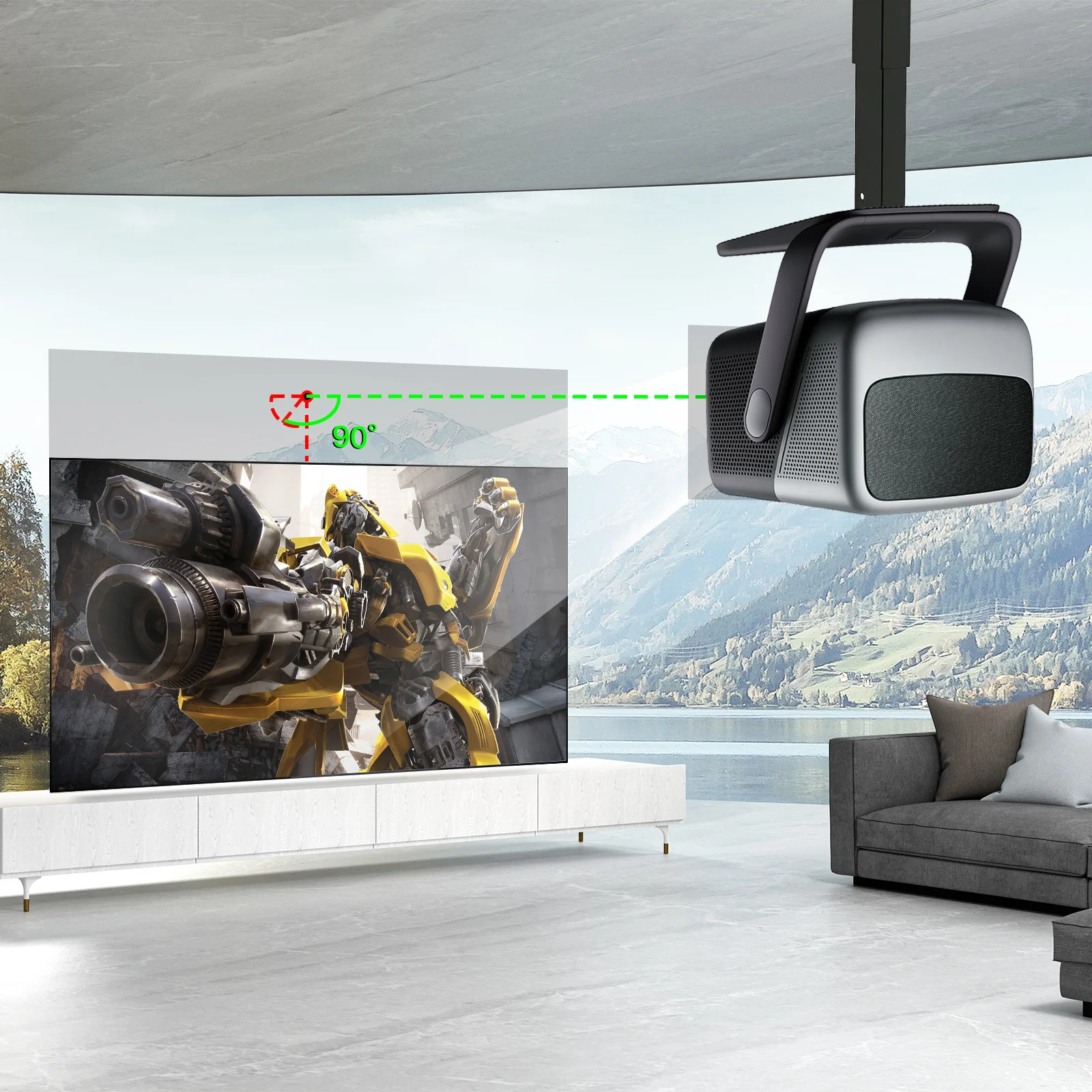 Perfectisan 4k Projector Screen Black Diamond Hd Home Cinema Alr