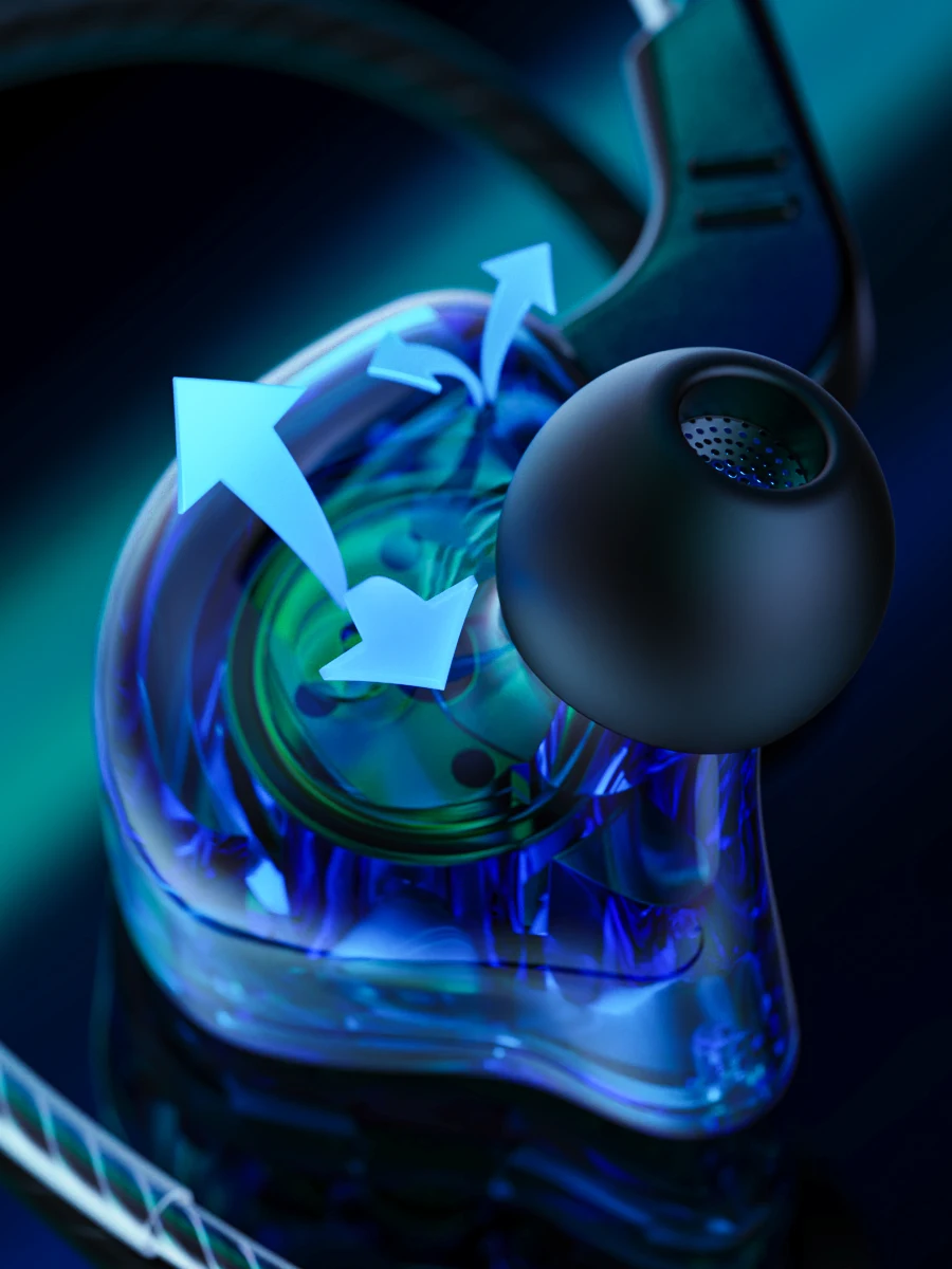 QKZ AK6 In-Ear-Kopfhörer Mit Mikrofon – Gaming, Sport & Musik, Blau