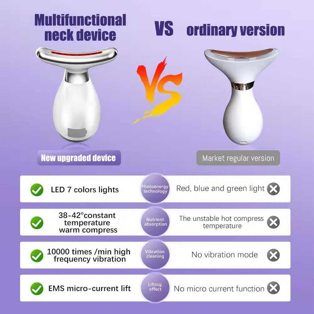 2024 Home Use Beauty Vibration Massage Micro Current Beauty Machine Face Lifting Neck Wrinkle Remover Beauty Instruments