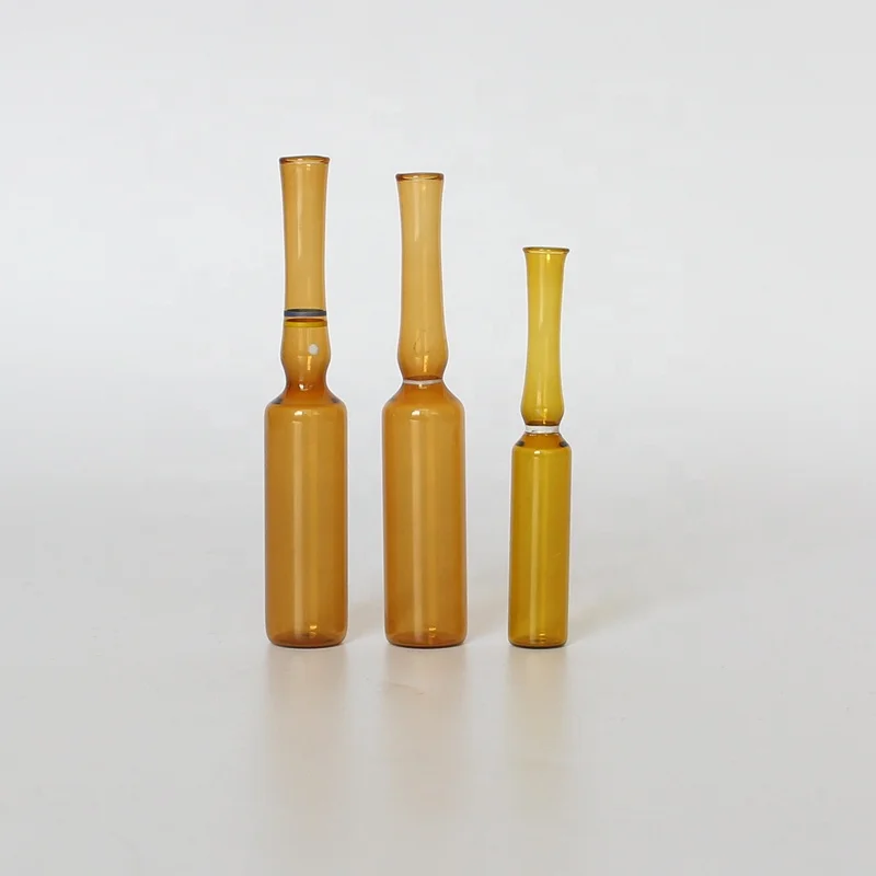 China Supplier Medicinel Amber Clear Bottle Use Glass Vial Ampoule Bottle