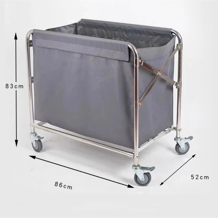 Heavy Duty Laundry Sorter Hotel Hospital Cleaning Housekeeping Laundry Cart Linen Trolley manufacture