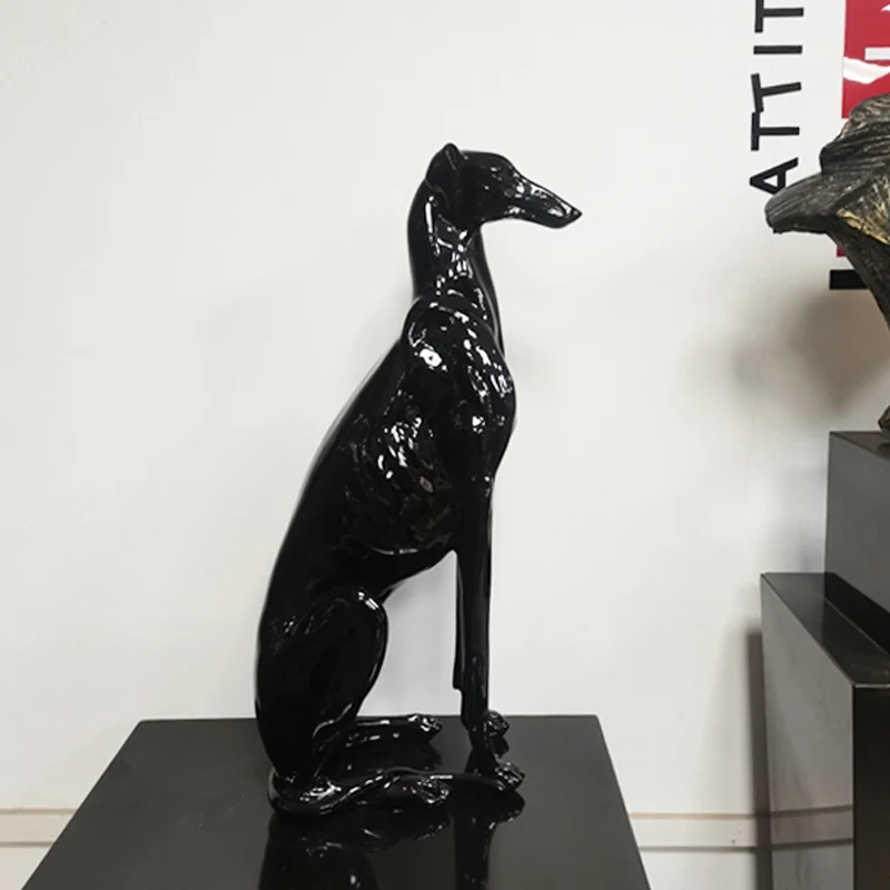 Custom Large Life Size Hound Bulldog Sculpture Doberman Figurine Home Garden Decoration Floor Ornament Greyhound Dog Statue