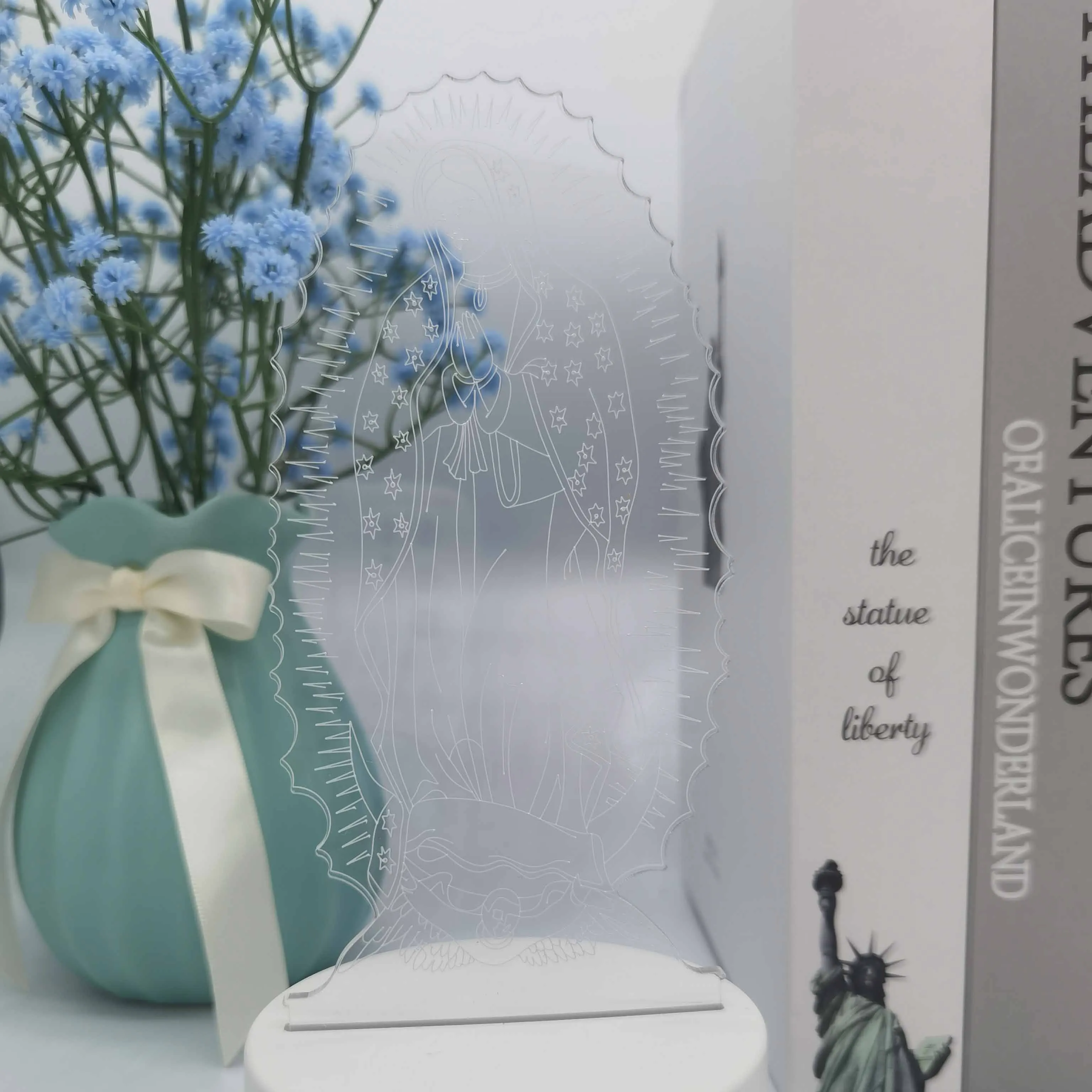 Factory Customize Jesus Night Light Cheap 3d Acrylic Led Lamp Virgin