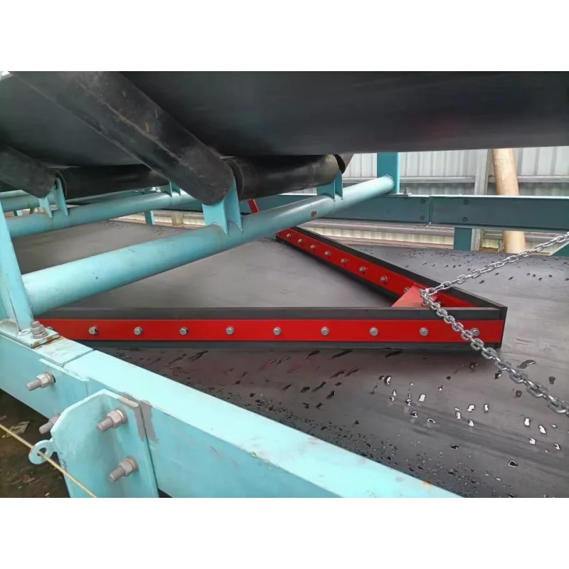 OEM Tail End Scraper Custom Widths Carbide Tips Adjustable V-Type Cleaner for Various Belt Speeds