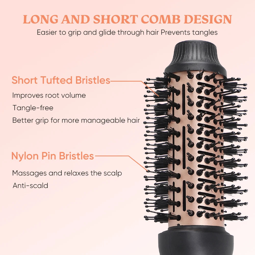 Volumizer and Styler Hot Air Brush in Hair Dryer