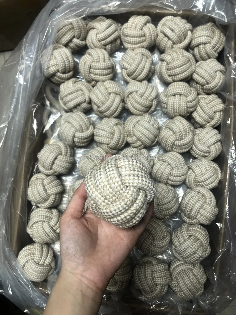 Multi Set Eco Gray Natural Hemp Rope Pet Dog Toy Interactive Durable