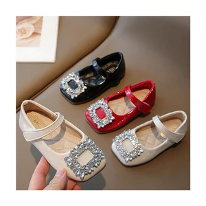 Sweet Korean Cute Shoes Children Wholesale Fashion Kids Princess Party Wedding Footwear Patent Leather Dress Shoes for Girls