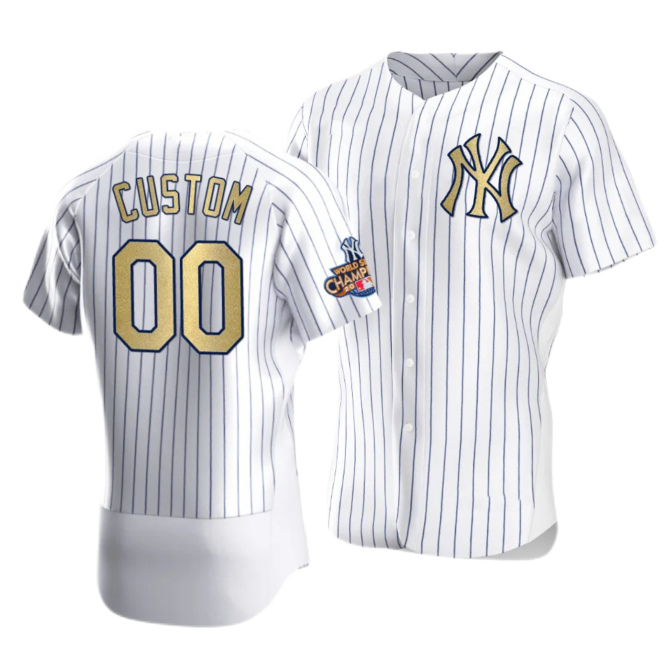 Wholesale Customize Men's New York City Baseball Jersey #2 Derek Jeter #99  Judge #45 Cole cheap White Stitched Uniform High Quality From m.