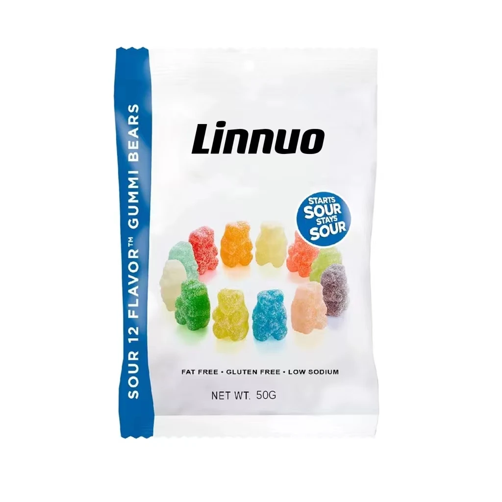 Sour Gummy Bears Mixed Flavor Gummy Supplement Support Private Label 20 Gummies Per Pouch