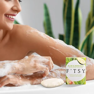 Wholesale Private Label Hand Made Avocado Cleansing Soap Hotel Organic Exfoliating Moisturizing Brightening Bathing Bar